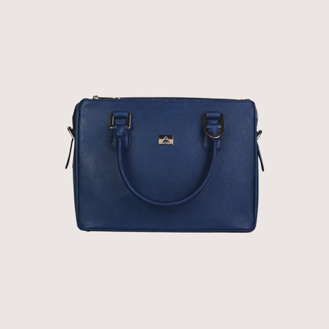 Sienna Luxe Blue Leather Handbag