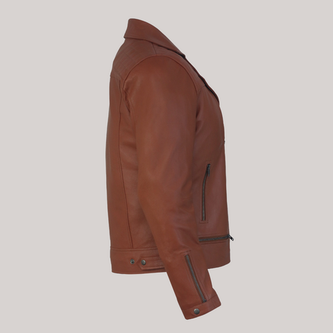 Ironwood Tan Biker Leather Jacket