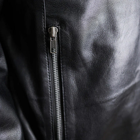 Mens Lambskin Black Bomber Jacket