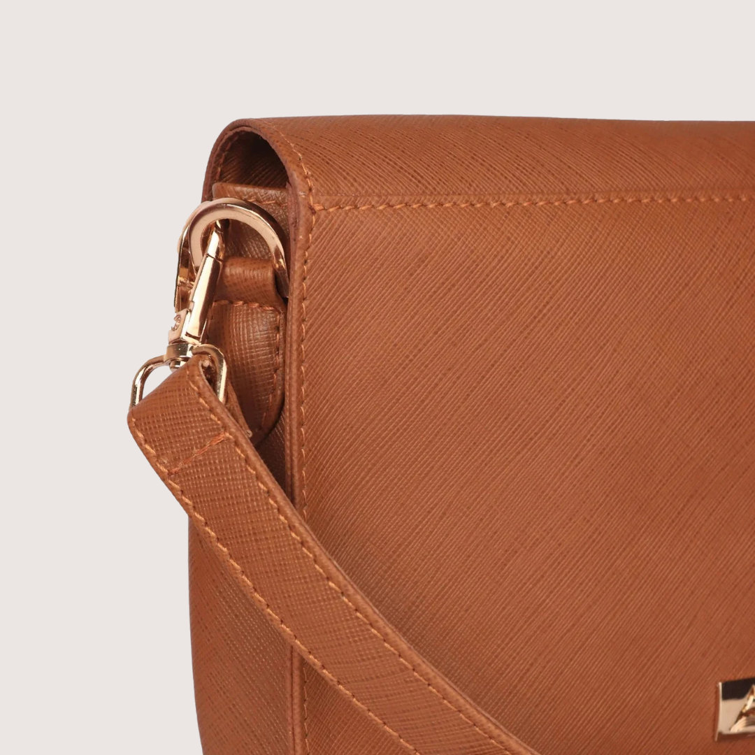 Tan Brown Ember Leather Handbag