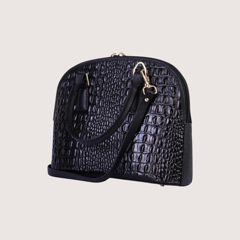 Black Ember Leather Handbag