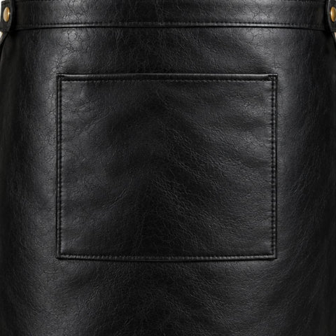 Black Leather Barber Apron