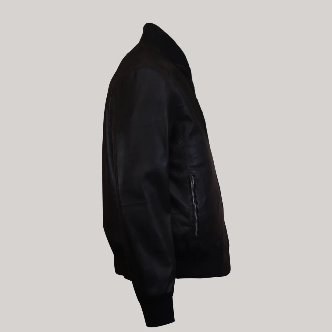 Timeless Midnight Leather Blazer