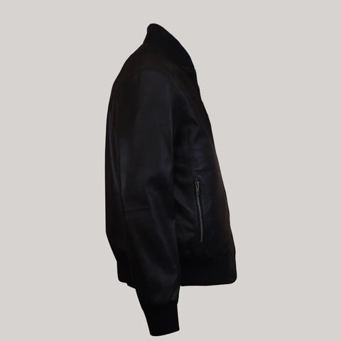 Timeless Midnight Leather Blazer