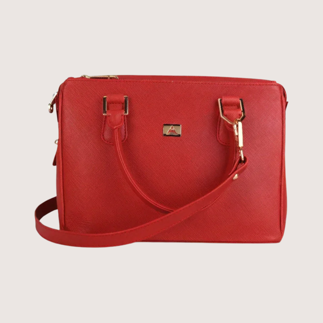 Sienna Luxe Red Leather Handbag