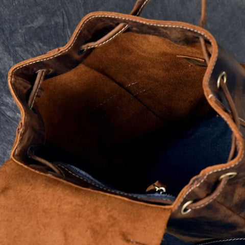 Laurel Vintage Leather Travel Rucksack