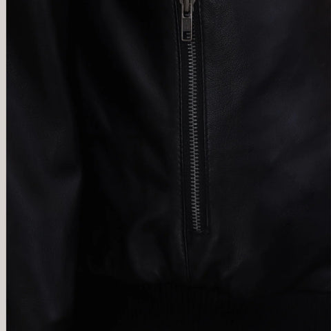 Timeless Midnight Leather Blazer