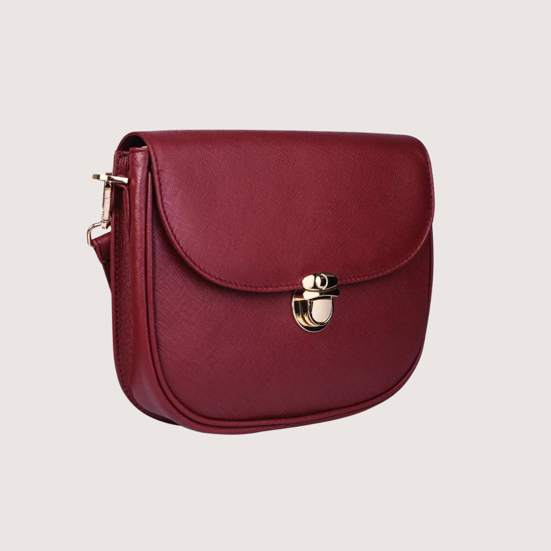 Maroon Ember Leather Handbag