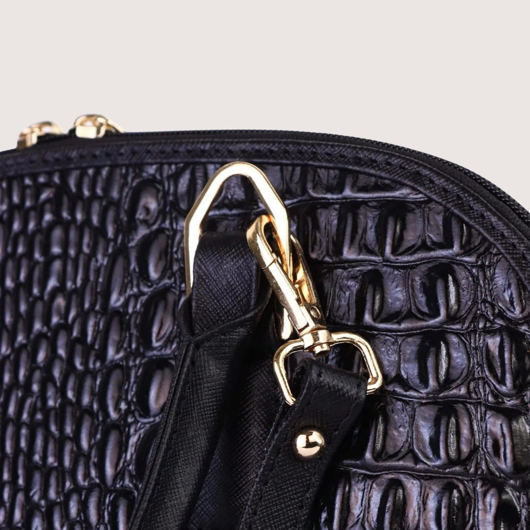 Black Ember Leather Handbag