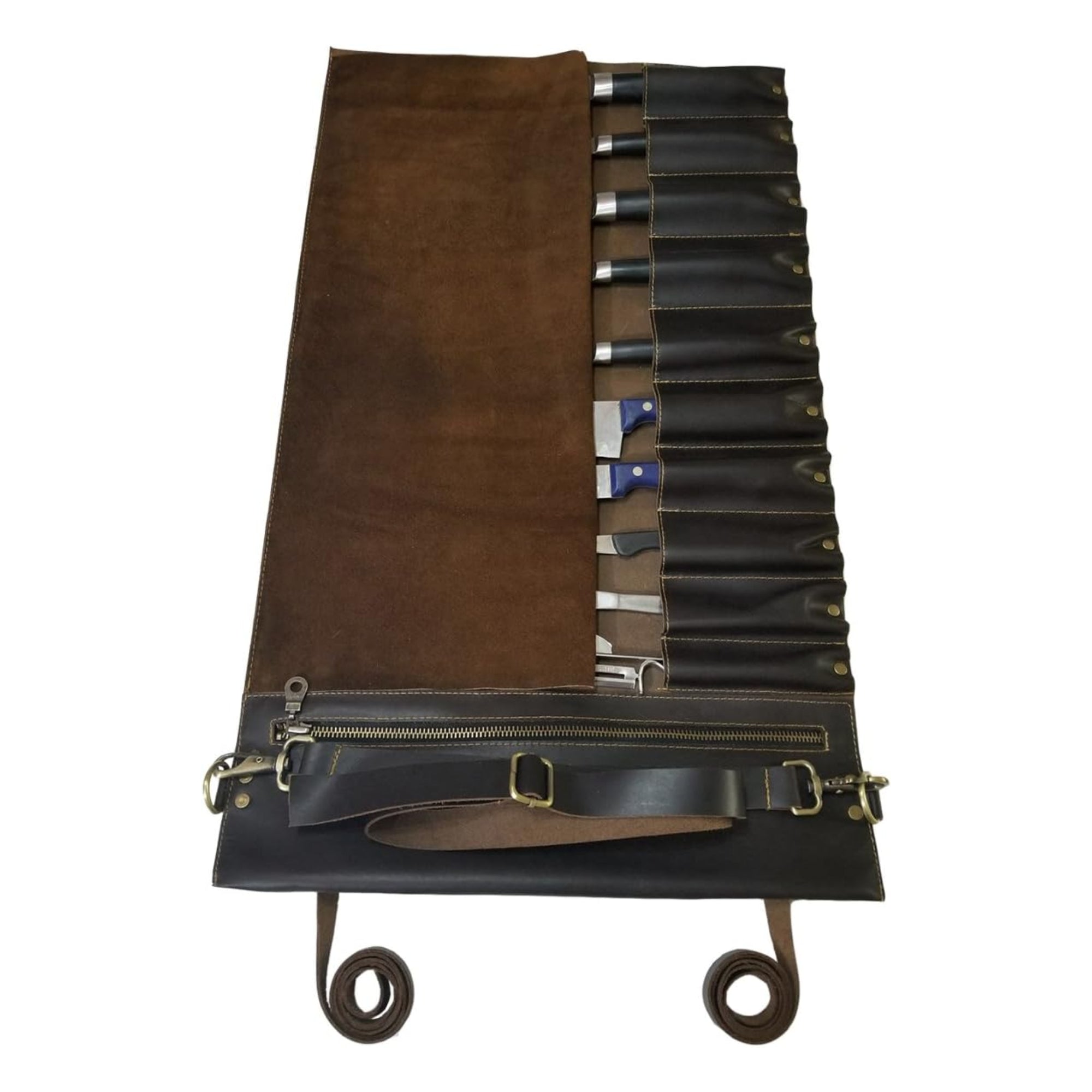 Dark Brown Chef Knife Roll