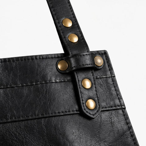 Black Leather Barber Apron