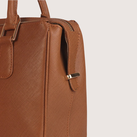 Sienna Luxe Brown Leather Handbag