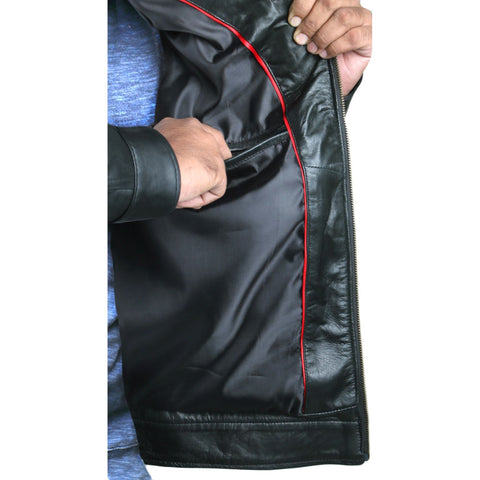 Leather Clan Men's Dead Redemption Genuine Leather Officer Coat