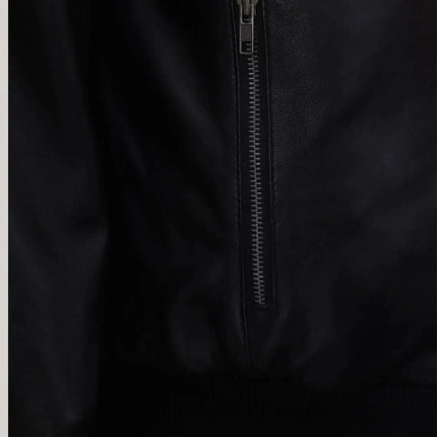 Timeless Midnight Leather Blazer