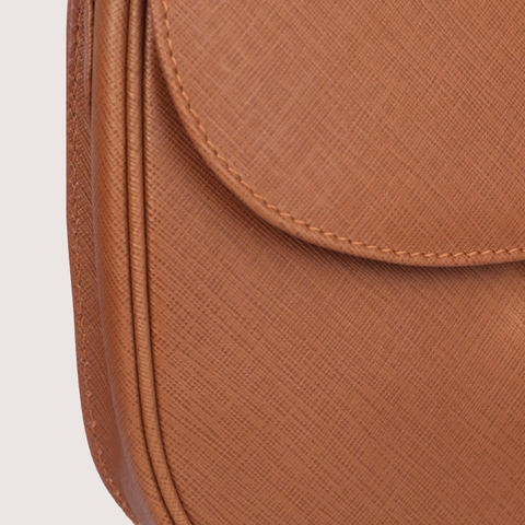Tan Brown Ember Leather Handbag