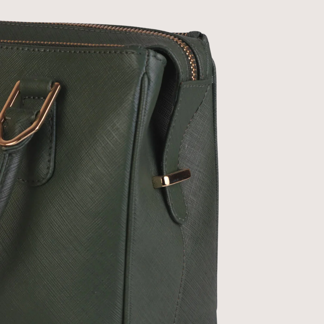Sienna Luxe Green Leather Handbag