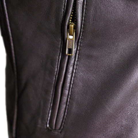 Charlotte Burnt Charcoal Leather Jacket
