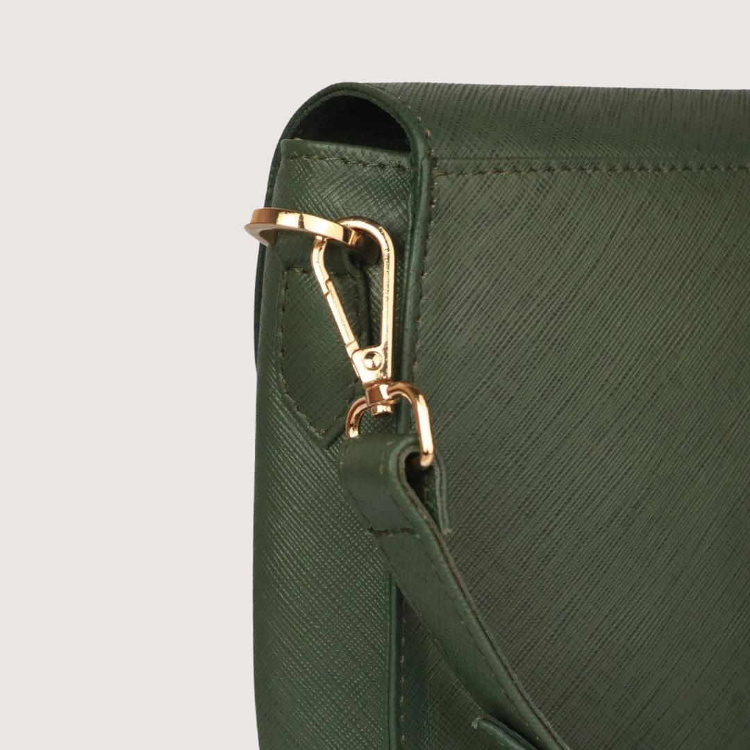 Green Ember Leather Handbag