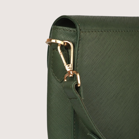 Green Ember Leather Handbag