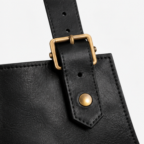 Oakridge Black Leather Bar Apron