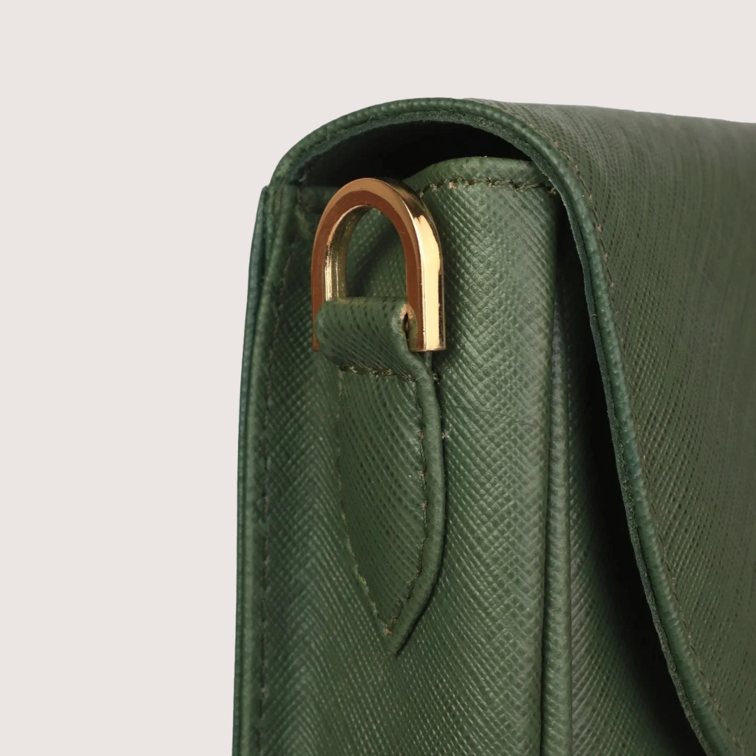 Green Ember Leather Handbag