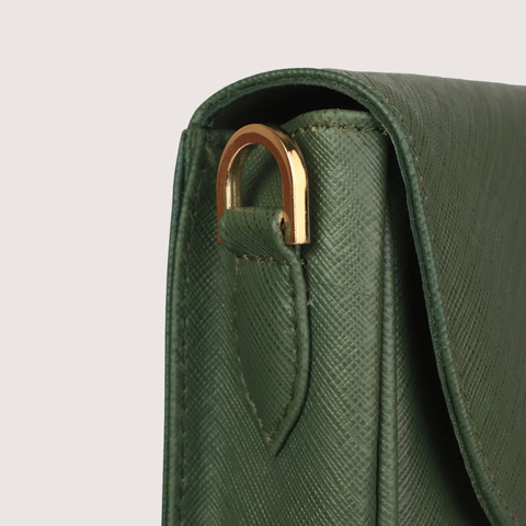 Green Ember Leather Handbag