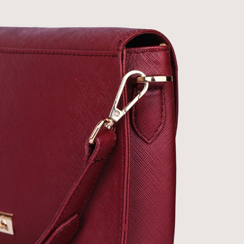 Maroon Ember Leather Handbag