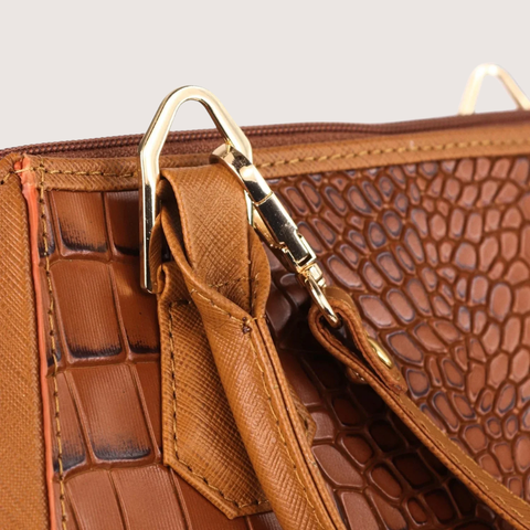 Mystique Tan Brown Leather Handbag