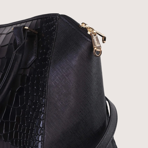 Mystique Black Leather Handbag