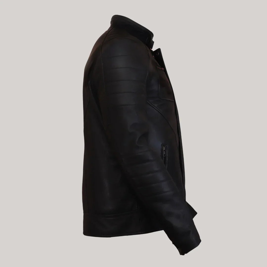 Firefly Moto Black Biker Leather Jacket