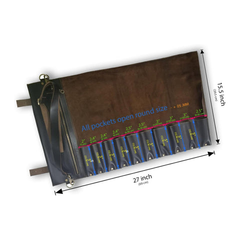 Dark Brown Chef Knife Roll