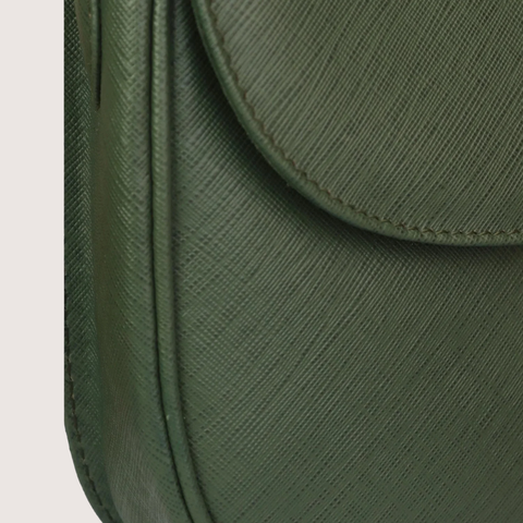 Green Ember Leather Handbag