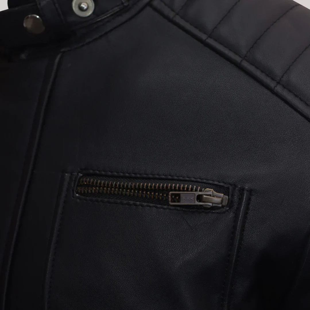 Firefly Moto Black Biker Leather Jacket