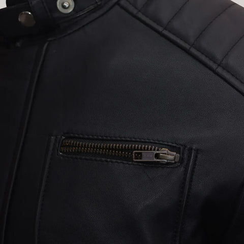 Firefly Moto Black Biker Leather Jacket