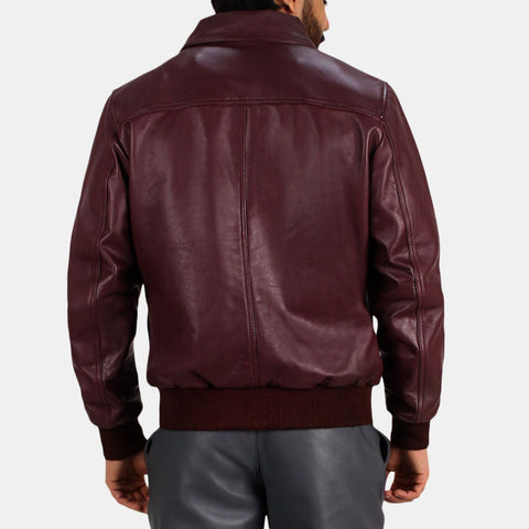 Leather Clan Men's Genuine Lambskin Classic Bomber Jacket