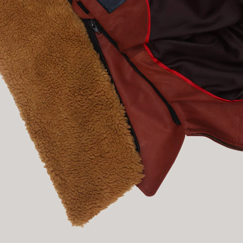 Mens Camel Brown Bomber Leather Jacket