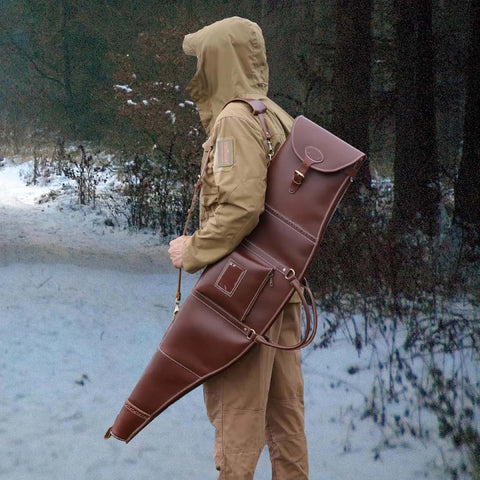 Genuine Leather 46" Soft Padded Rifle Bag
