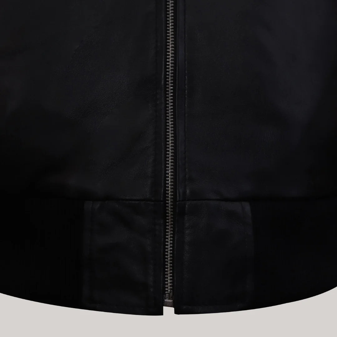Timeless Midnight Leather Blazer