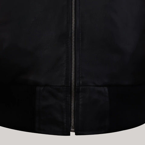 Timeless Midnight Leather Blazer