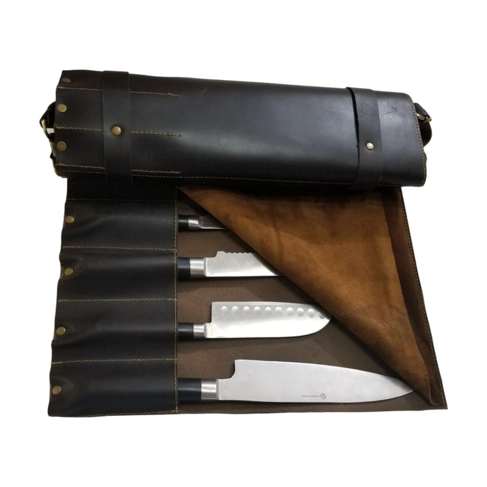 Dark Brown Chef Knife Roll