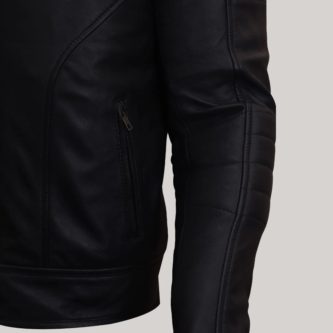 Firefly Moto Black Biker Leather Jacket