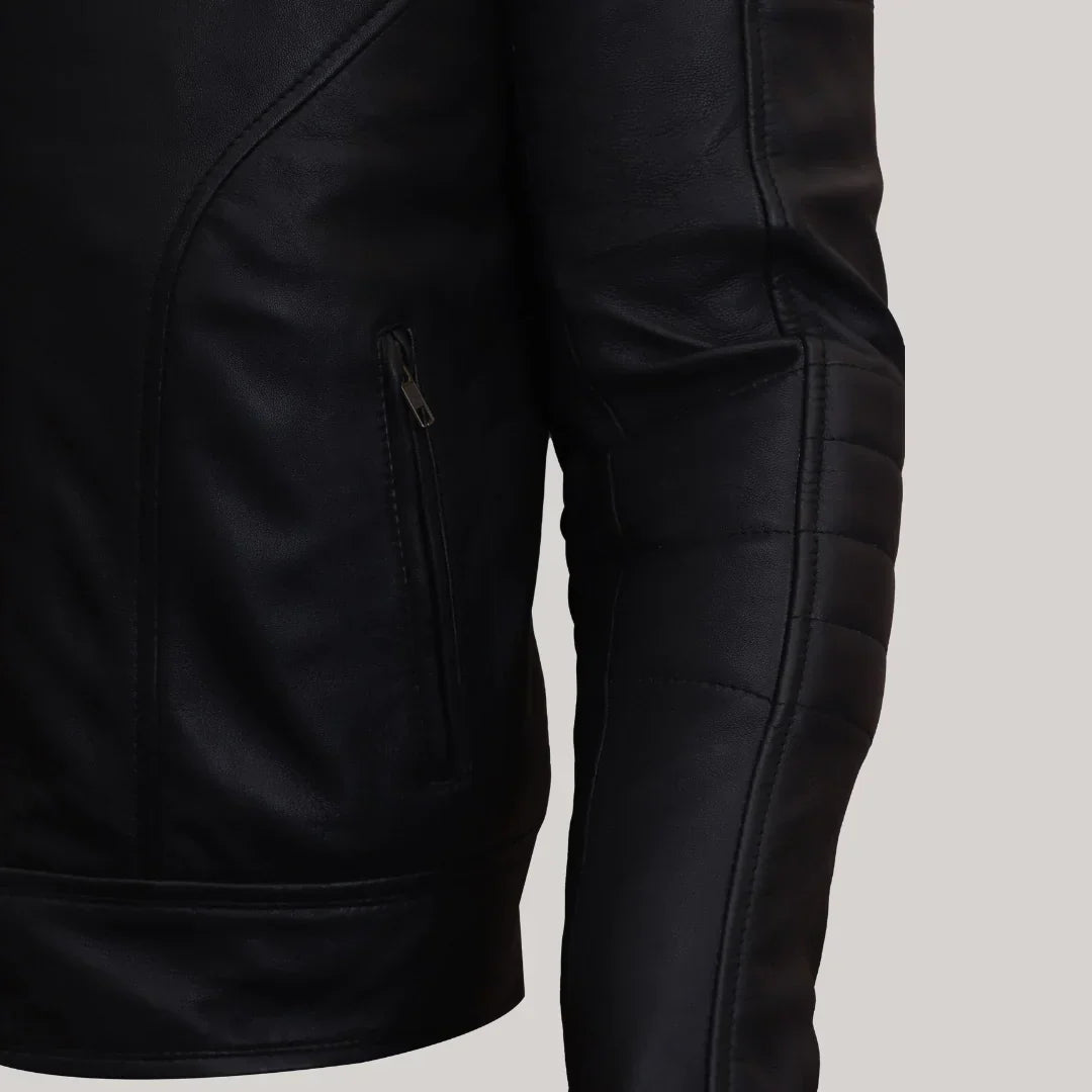 Firefly Moto Black Biker Leather Jacket