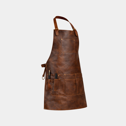 8 Pocket Leather Apron for Mechanics & Tools