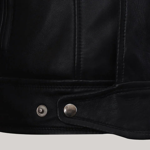 Firefly Moto Black Biker Leather Jacket