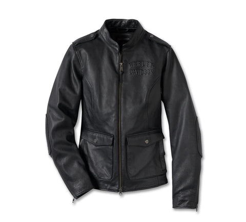 Women's H-D Flex Layering System Captains Leather Jacket Outer Layer