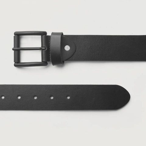 Allan Black Leather Casual Belt