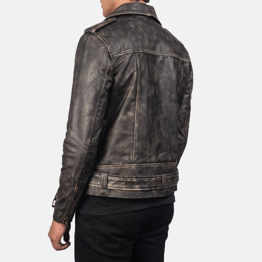 [FS] Allaric Alley Distressed Brown Leather Biker Jacket