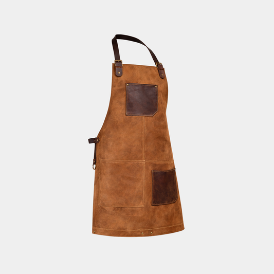 Arucas Suede Apron - Caramel Brown