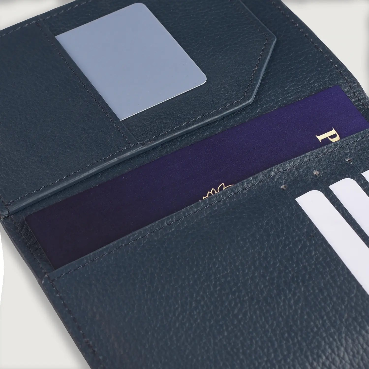 Bernardi Blue Leather Travel Wallet