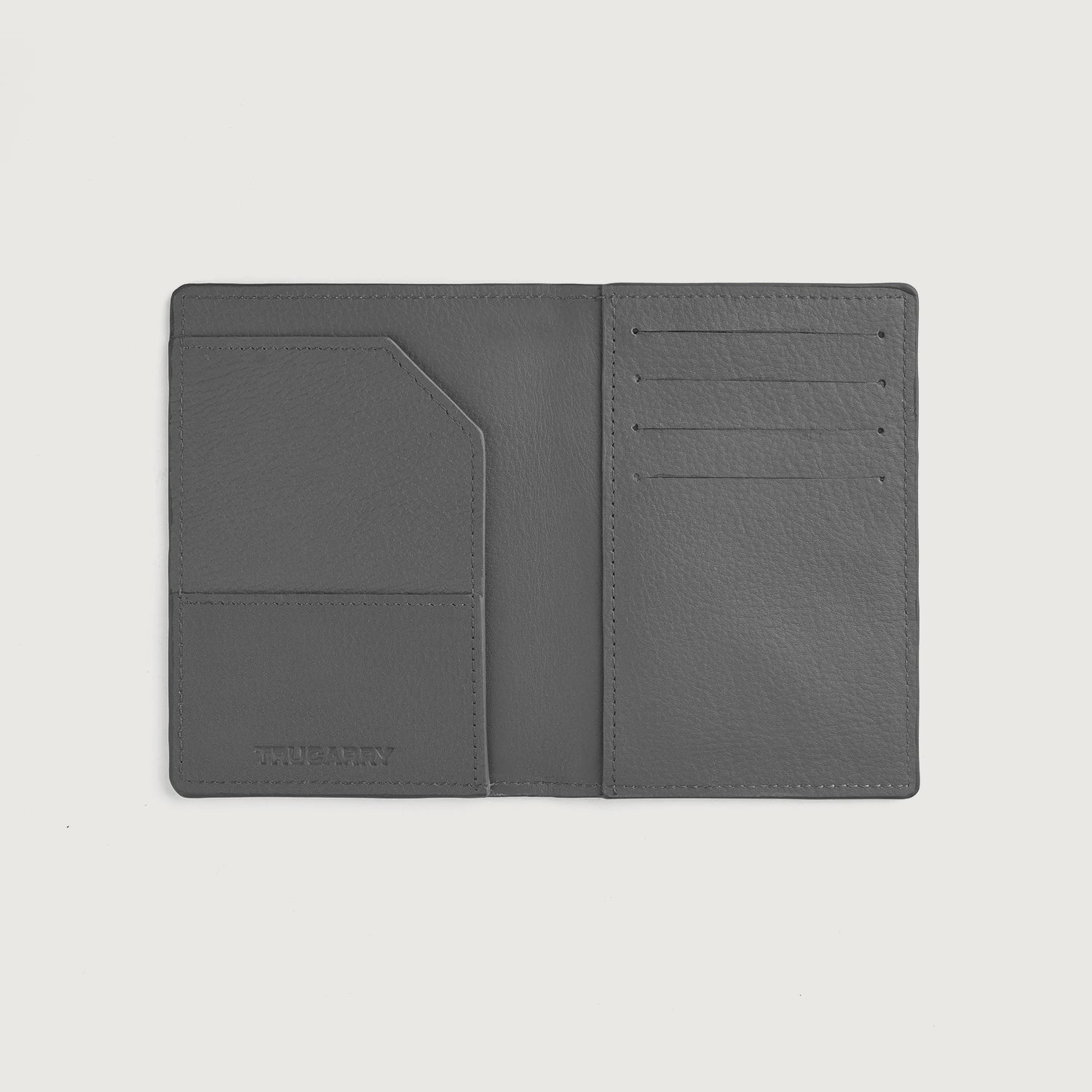 Custom Gray Travel Leather Wallet